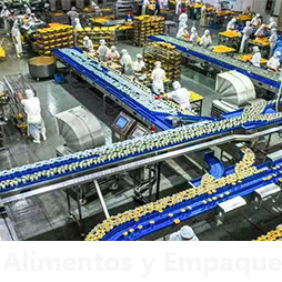 Cilindros neumáticos para maquinaria de empaque y alimentos.
